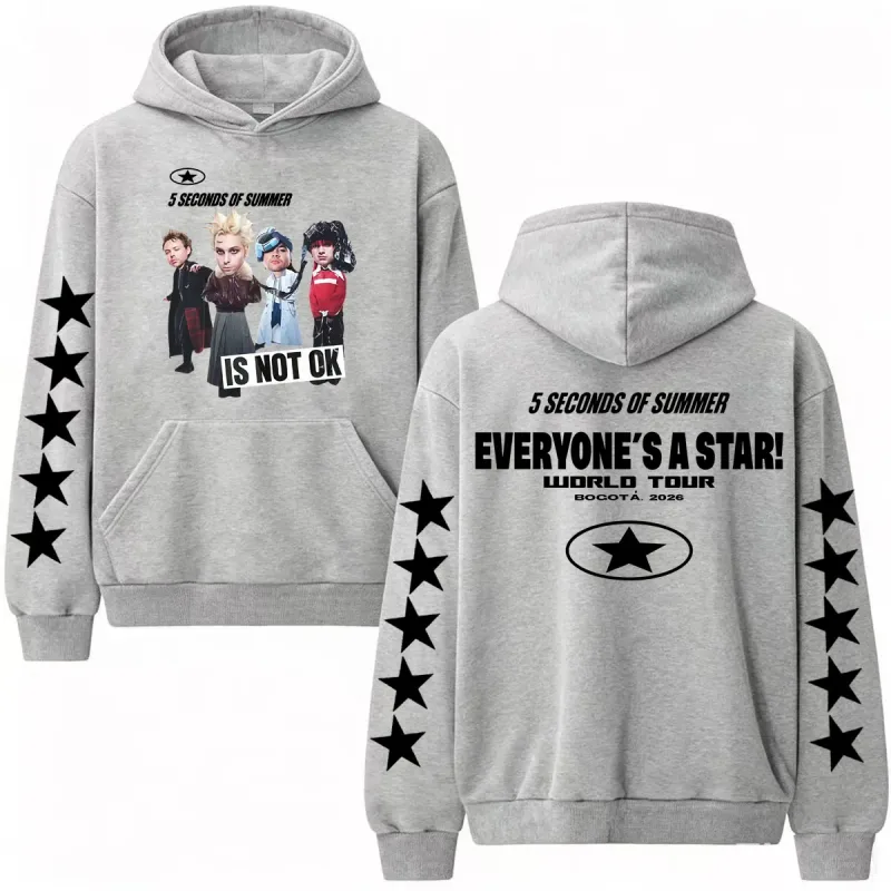 5 Seconds of Summer Everyone's A Star 2026 World Tour Hoodies Men's Clothes Hip Hop Pop Music Sweatshirt Casual Fleece Pullovers — image 5