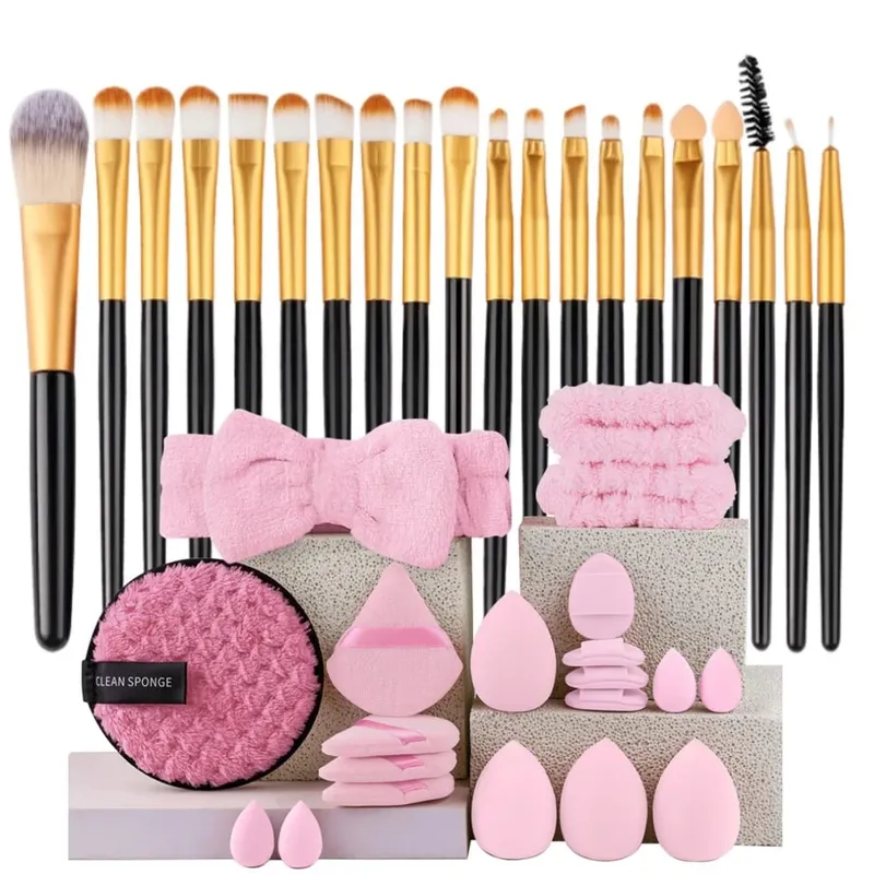 20pcs Makeup Brush Set Soft Fluffy Cosmetic Foundation Powder Eyeshadow Kabuki Blending Make Up Brush Beauty Tool Makeup Sponge — image 22
