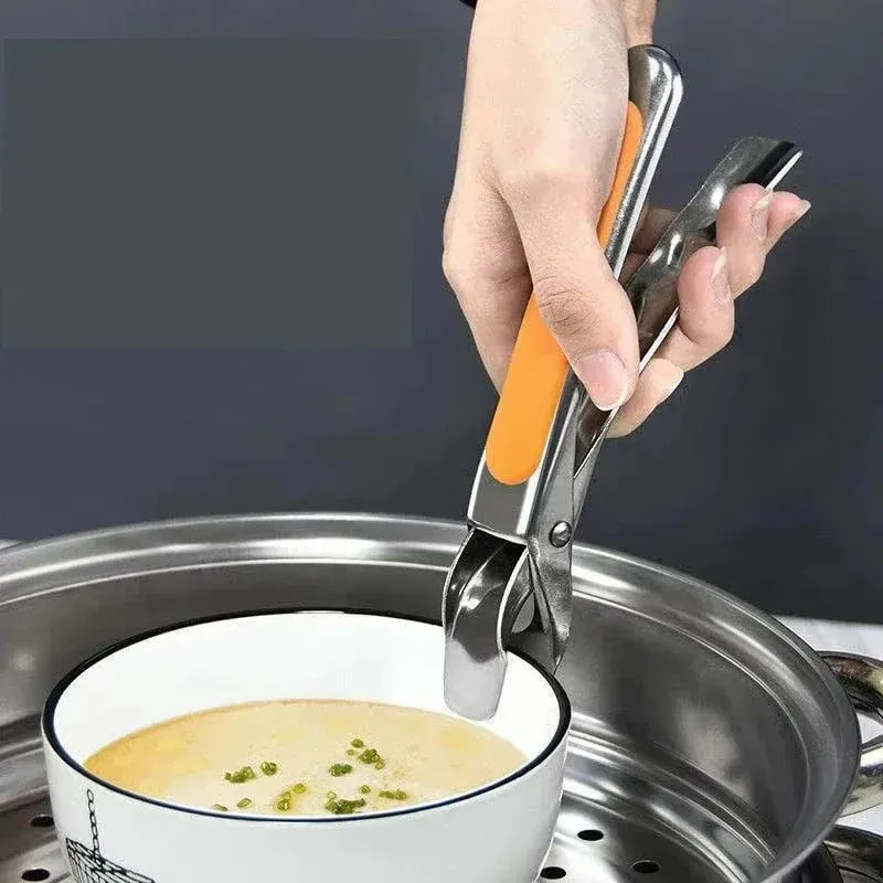 Silicone Non-slip Pot Pan Clip Heat Resistant Dish Gripper for Kitchen Air Fryer Camping