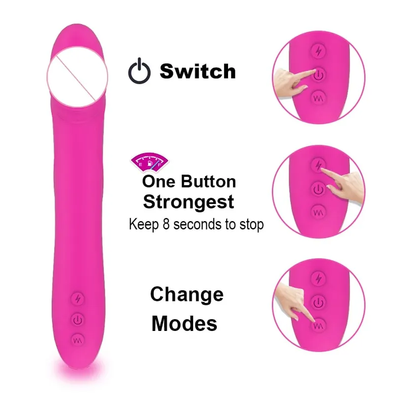 Lengthened Dildo Vibrator for Women Vagina Clitoris Massarger Erotic Toys Soft Skin Feeling Sex Products for Adults