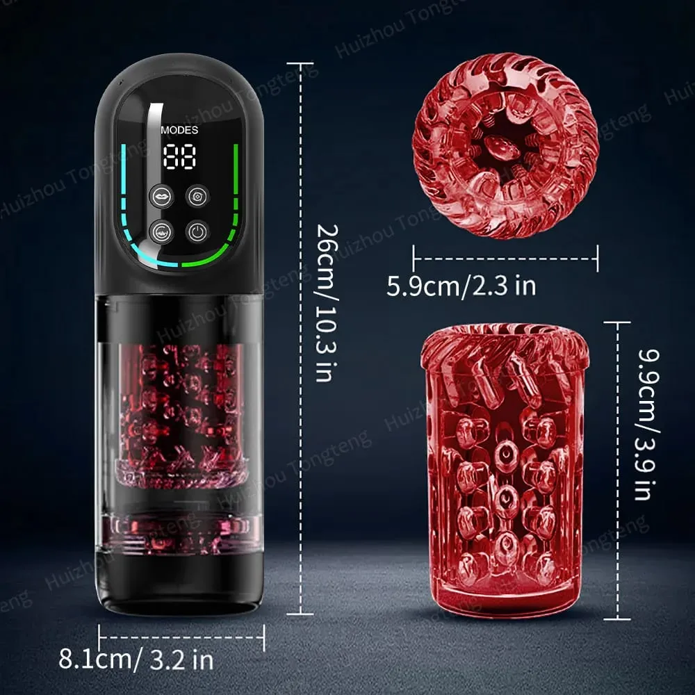 Copo masturbador masculino telescópico automático, sucção vibratória, masturbação, vagina, boquete, brinquedos sexuais adultos para homens — image 6