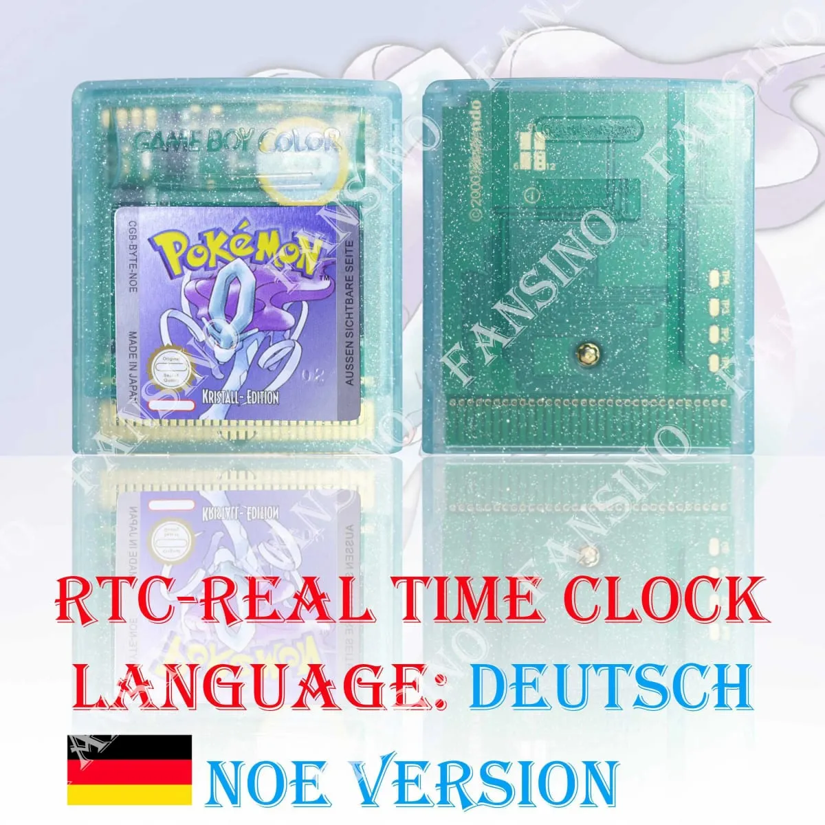 GB/GBC Real Time Clock Pokemon Crystal/Gold/Silver Version Video Game Cartridge with Battery USA/NOE/FRA/ESP/ITA Version — image 21