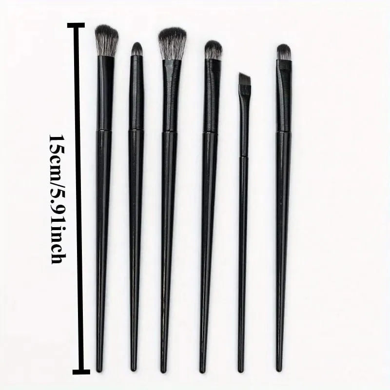 6Pcs Eye Smudge Brush Fine Soft Makeup Tool Eyeshadow Brush Set Eyeliner Brush For Blending Eyeshadow Eyeliner Ideal — image 3