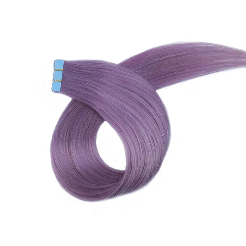 Mini Tape In Hair Extensions Skin Weft Machine-Remy Natural Tape in Extensions Pea Green 10pcs/pack 12-20 inch