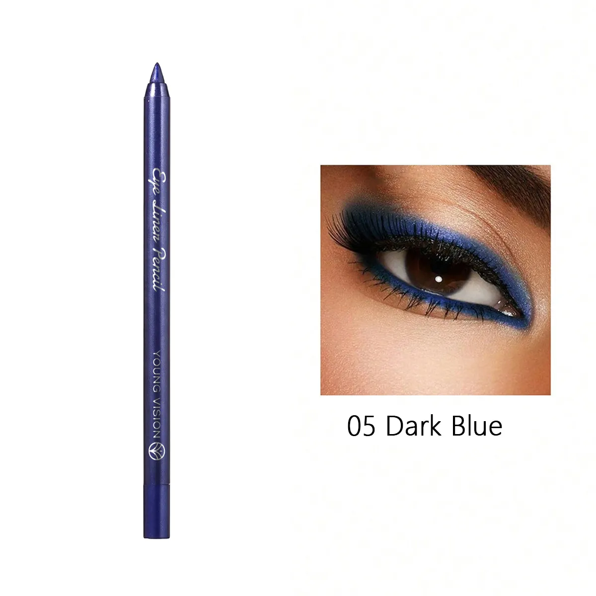 Waterproof Pearlescent Blue Green Eyeliner Pencil Long-Lasting Metallic Glitter Eye Liner Gel High Pigmented Punk Eye Makeup — image 7