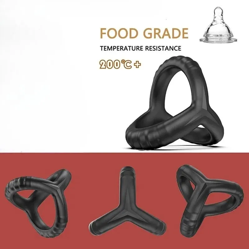 Soft Silicone Cock Ring Scrotum Bind Delay Ejaculation Penis Ring Chastity Cage Stronger Erection Sex Toys for Men BDSM Toys