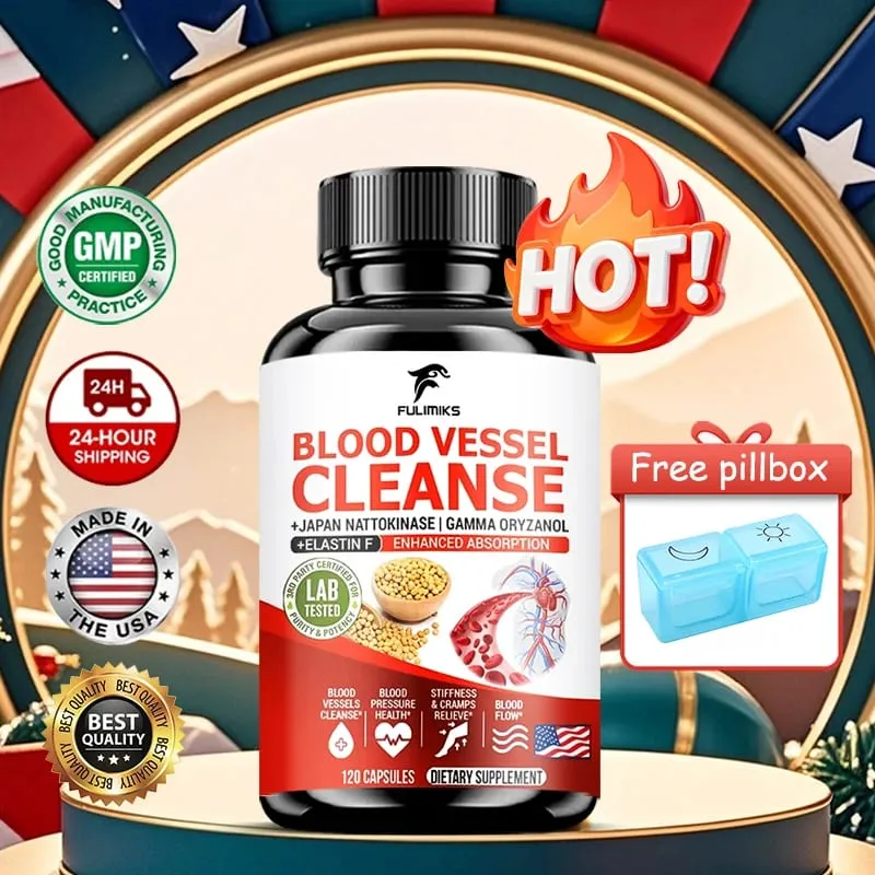 Blood Vessel Cleanse Capsules Clean Flexible Vessels Heart Blood Promote The Best Blood Circulation And Prevent Muscle Cramps — image 1