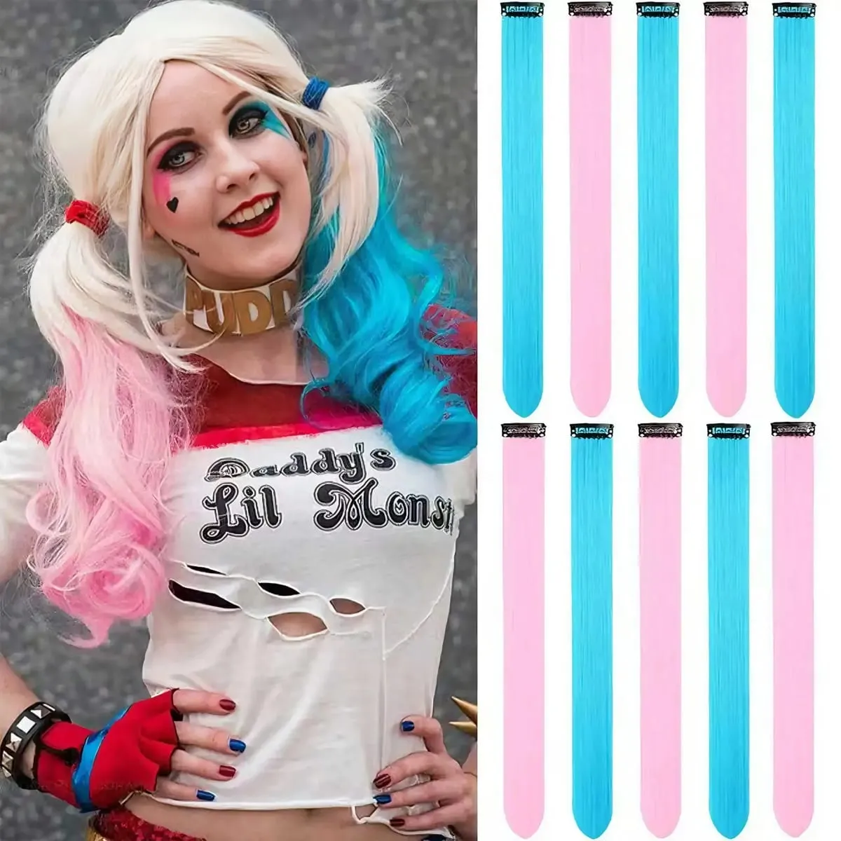 Wigs On Clearance Sale | 18 Colors Glueless Synthetic Clip In Wigs Budget Friendly For Cosplay Lolita Daily Wear — image 10