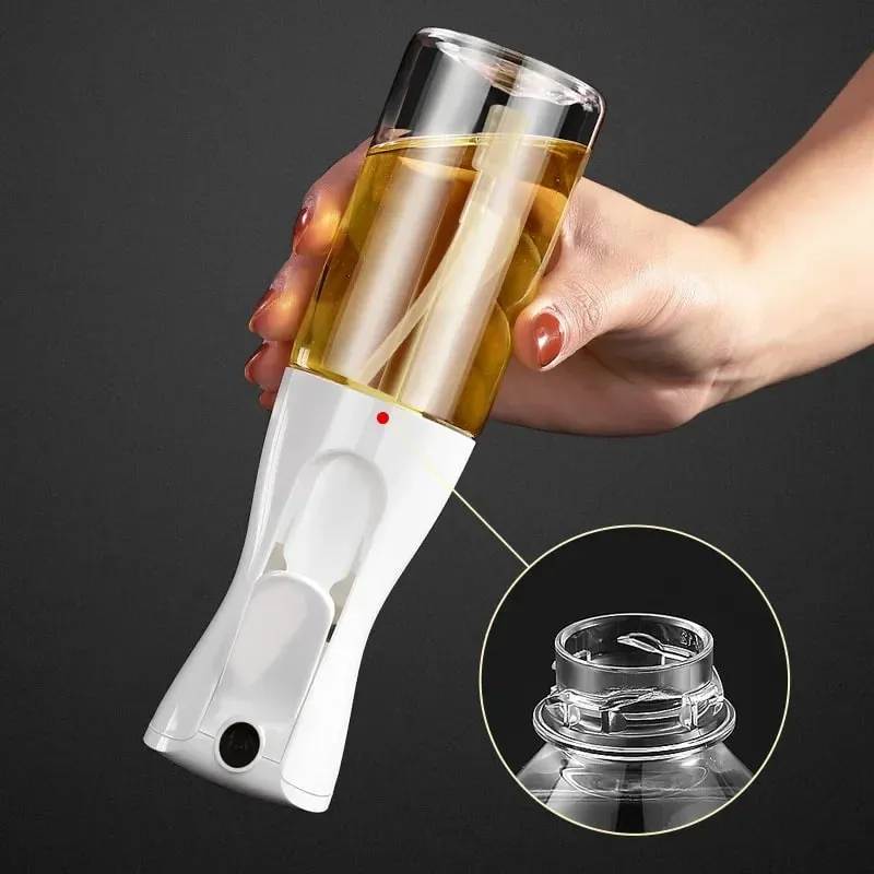 200/300/500mlOil Spray Plastic Household Kitchen Oil Spray Bottle Or Oil Brush Nebulizing Mist Filling Cooking Dual Use BBQ — image 8
