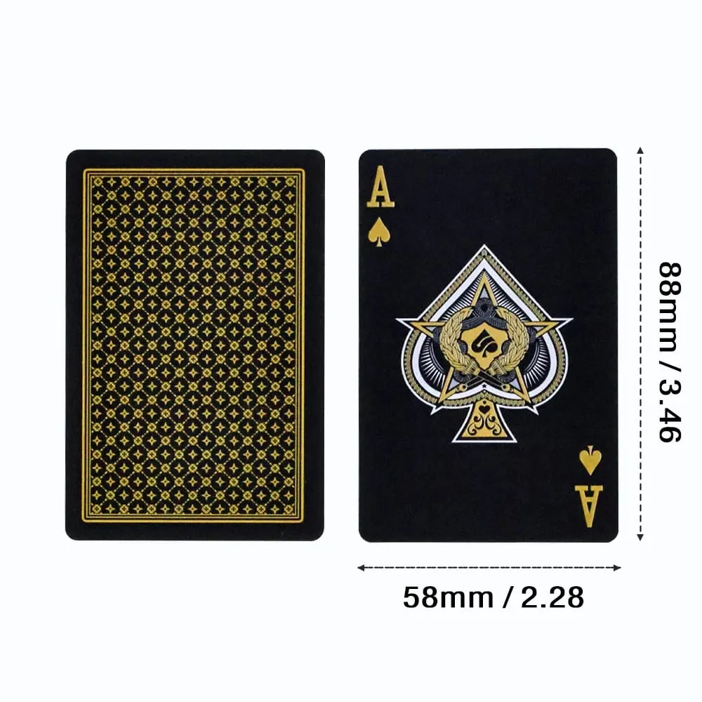 Premium Black Glod Playing Cards PVC Plastic Waterproof Durable Poker Cards Large Character Deck of Cards for Parties — image 3