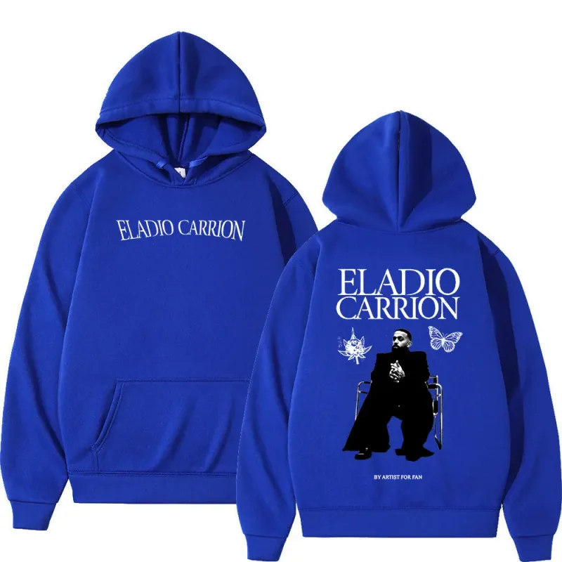 Rapper Eladio Carrion Hoodies Men's Women Clothing Fashion Oversized Pullovers Fleece Long Sleeve Hooded Sweatshirts Streetwear — image 12