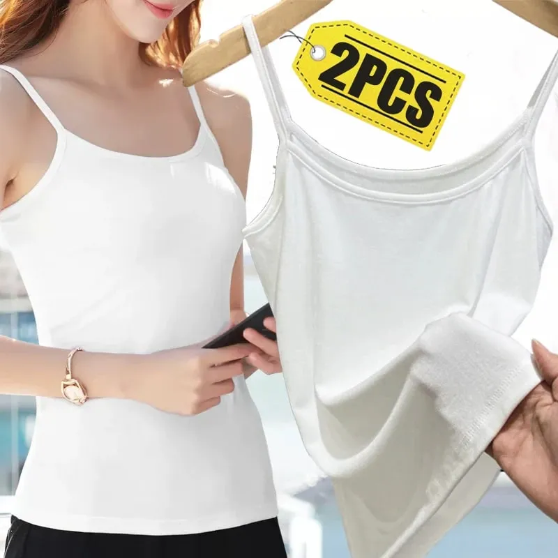 Women Sexy Milk Silk Tops Spaghetti Strap Tops Solid Color Strap Slim Vest Female Basic Tanks Bra Underwear Summer Base Shirt