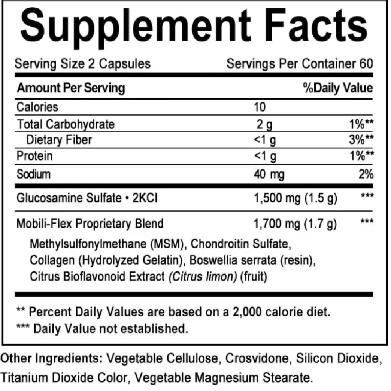 Glucosamine Chondroitin MSM - para sa Joint and Knee Health Immune System Non-GMO 120 Capsules — image 3