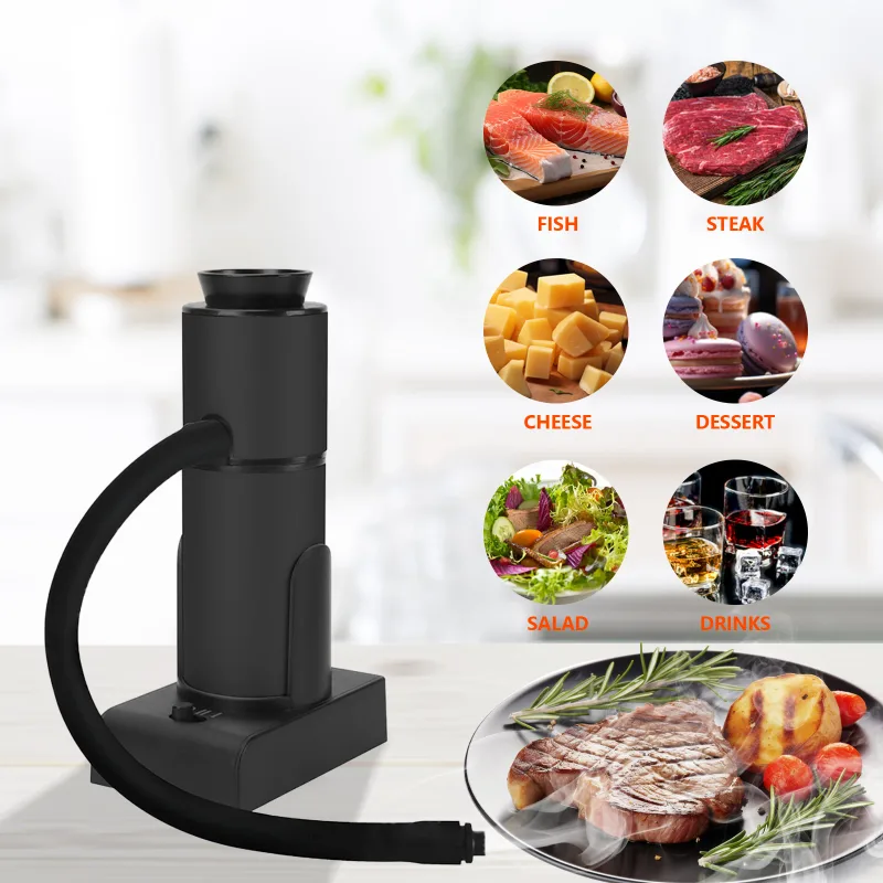 Smoking Gun Smoke Infuser Portable Cold Smoke Generator Molecular Cuisine Food Meat Smoker Cooking Tool for BBQ Grill Barbecue