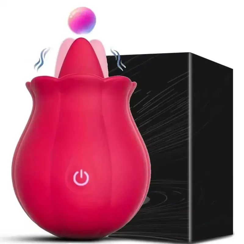 Powerful Licking Vibrator or Women Rose G Spot Clitoris Stimulator Powerful Oral Vagin Massager Masturbation Sex Toys Adult 18+