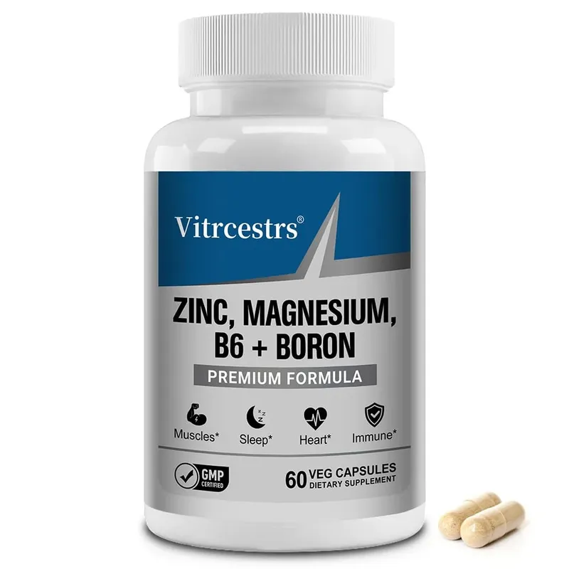 Magnesium Complex Capsules - boron/L-Threonate + Zinc D3 B6 High Absorption Muscle Bone Brain Sleep Health Anxiety Relief