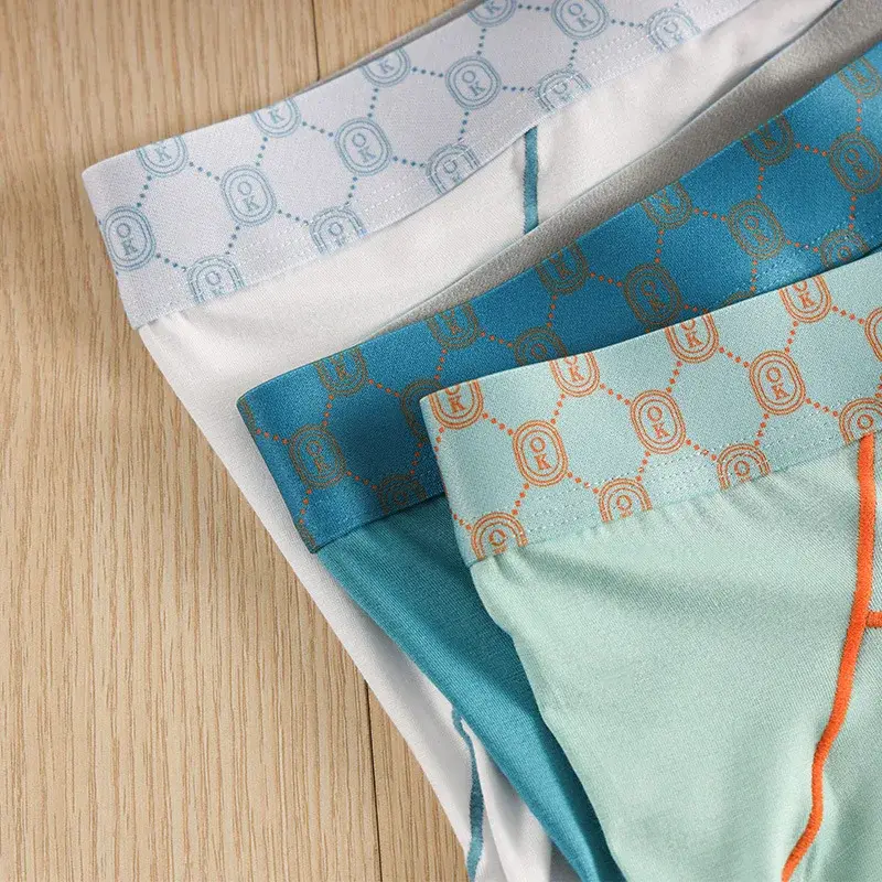 Cueca boxer masculina de fibra de bambu, calcinha masculina respirável em u convexo com bolsa longa, plus size — image 14