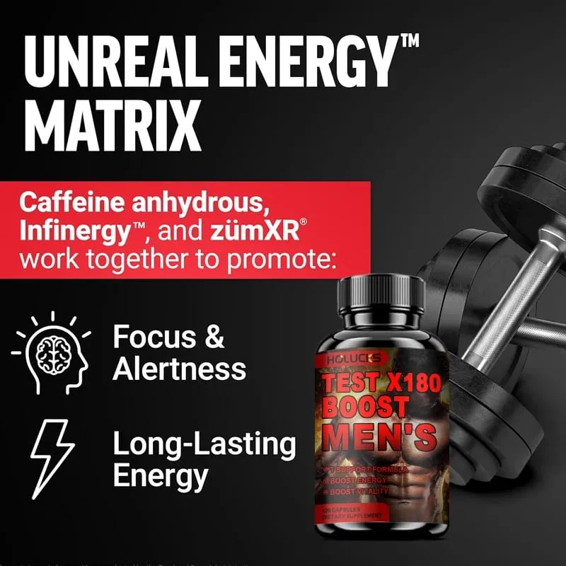 Natural Male Test Booster Supplement with Boron & Vitamin Blend Support Vitality Stamina Endurance & Physical Vigor — image 7
