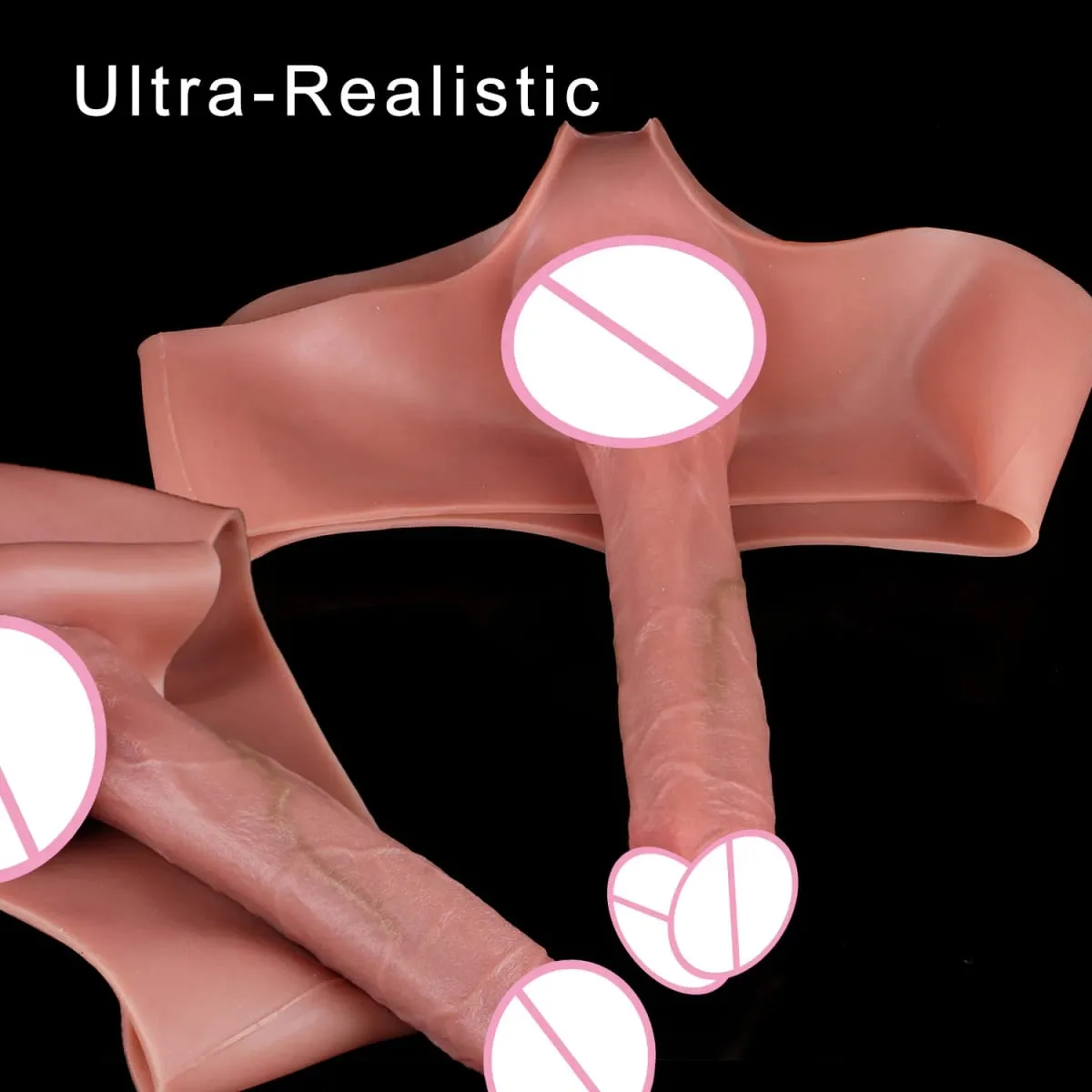 Male Strap-On Long Hollow Dildo Ultra Realistic Penis Extend Sleeve Pants насадка на член Male Cock Cover Sex Toys
