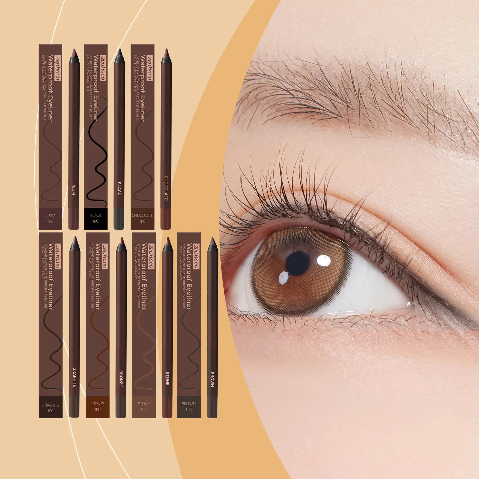 Smooth Creamy Gel Eyeliner Pencil Collection - Waterproof Long-Lasting No Smudging Professional Eye Makeup — image 2