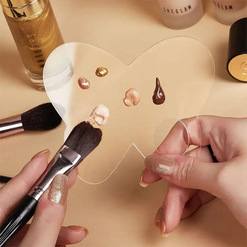 New Foundation Tray Transparent Acrylic Palette Tool Mixing Makeup Palette Makeup Spatula Artist Equipment Makeup Mixer CZYJ04 — image 9