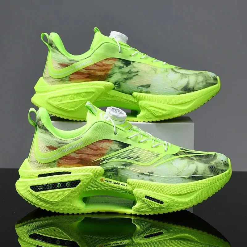 Elastic Speed Running Shoes for Men Carbon Plate Push Rotating Buckle Sports Shoes for Women Professional Shock-Absorbing — image 4