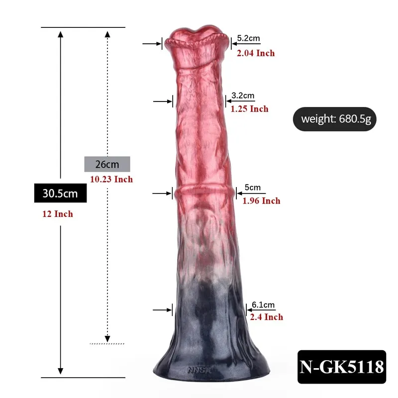 Silicone Horse Dildo Long Penis Anal Plug Napakalaking Knot G-spot Vaginal Stimulator na may Suction Cup Adult Sex Toy para sa Babae Mga Lalaki — image 9
