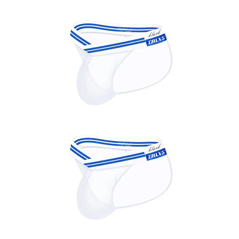Men's Ice Silk Ultra-Thin Barely-There Mesh Sheer Briefs, Striped V-Shape Elastic Waistband Summer Daily Commute Underwear — image 37
