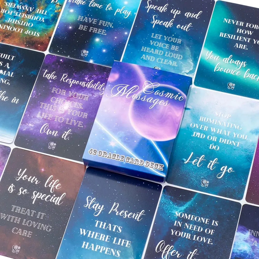 42 Oracle Card Deck Cosmic Messages Divination Inspirational Board Playing Games English Version 10.3x7.3cm — image 6