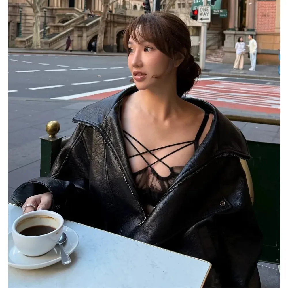 Luxury French Cross Layered Mesh Camisole Chest Pad Women Christmas Sexy Sheer Sleeveless Tank Top Lingerie Vest Winter Wear — image 1