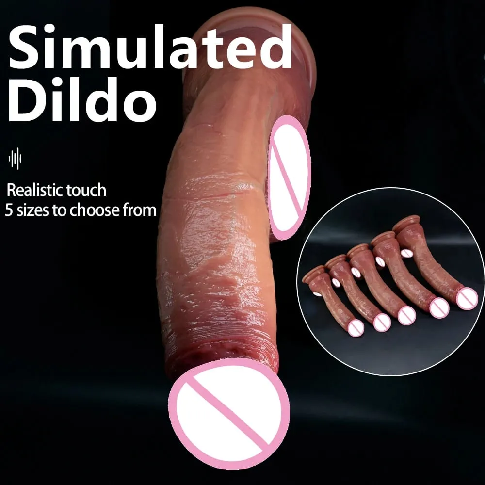 Super Long Skin Dildo Penis Medical Silicone Realistic SexToy For Women Masturbator Makeup Dildo Strapon Suction Cup Dick Adults — image 5