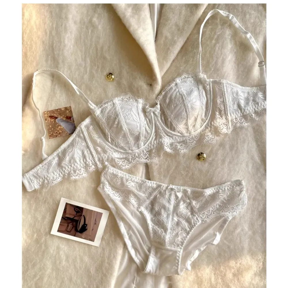 Conjunto de sutiã com orelha de coelho meia xícara francesa venda quente sem alças antiderrapante minimizador suporte lateral anti-sag 32-38 lingerie feminina — image 4