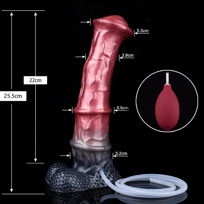 Squirting Horse Anal Dildos Monster Fake Penis G-Spot Stimulator Masturbation Butt Plug Cock Sex Toy For Women Men Flirting — image 15