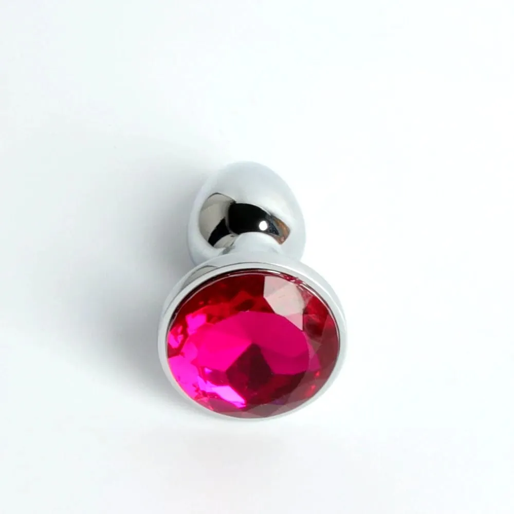 Mini tapón Anal de Metal XXS, dilatador Anal pequeño para adultos, hombres y mujeres, tapón Anal con cristal redondo, masturbación femenina, Juguetes sexuales anales