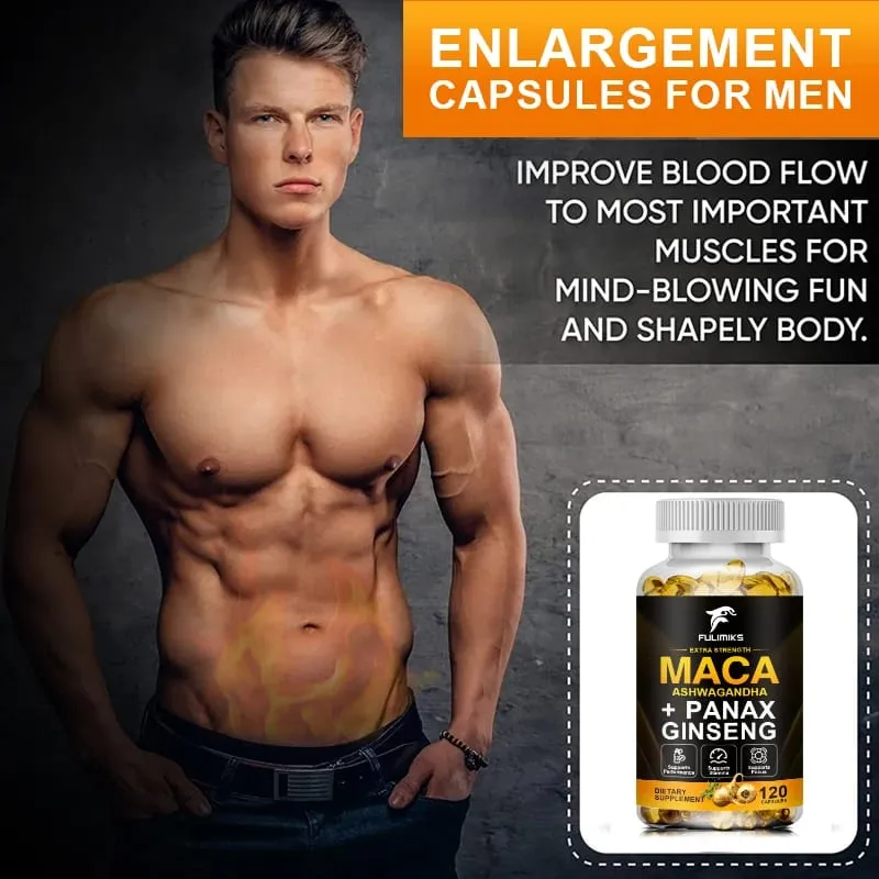 Triple Maca Blend with Ginseng & Ashwagandha Supplement Supports Reproductive Health Hormonal Balance Muscle & Stress Relief — image 4