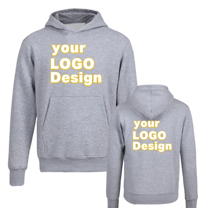 Anpassade huvtröjor DIY Text Logotyp Bildtryck Högkvalitativ Luvtröja Anpassad Sport Casual Sweatshirt Personlig julklapp — image 2