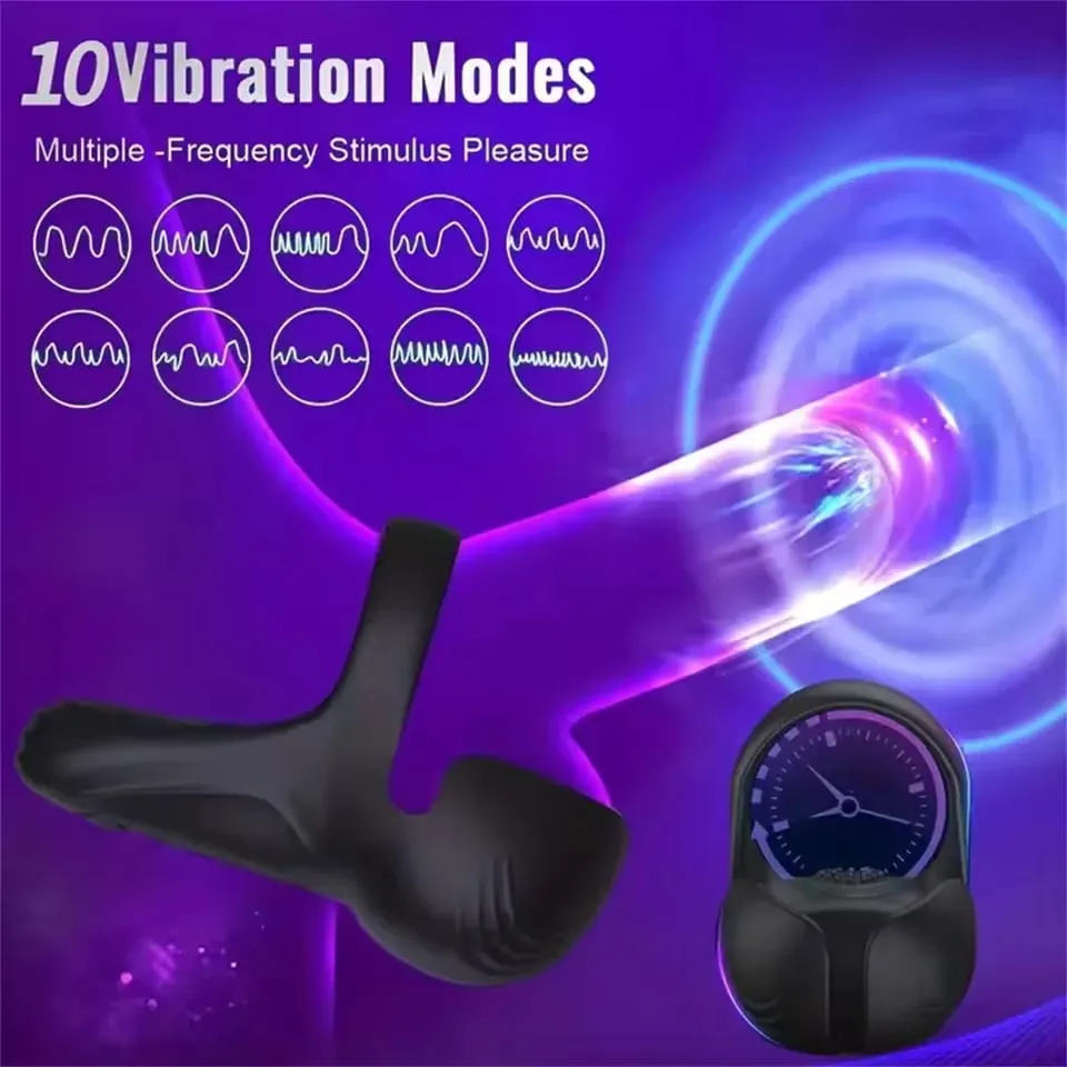 Penis Cock Ring Vibrator for Men Wireless Testicle Stimulator Male Remote Control Glans Massager Masturbator Sex Toy for Men 18+ — image 2