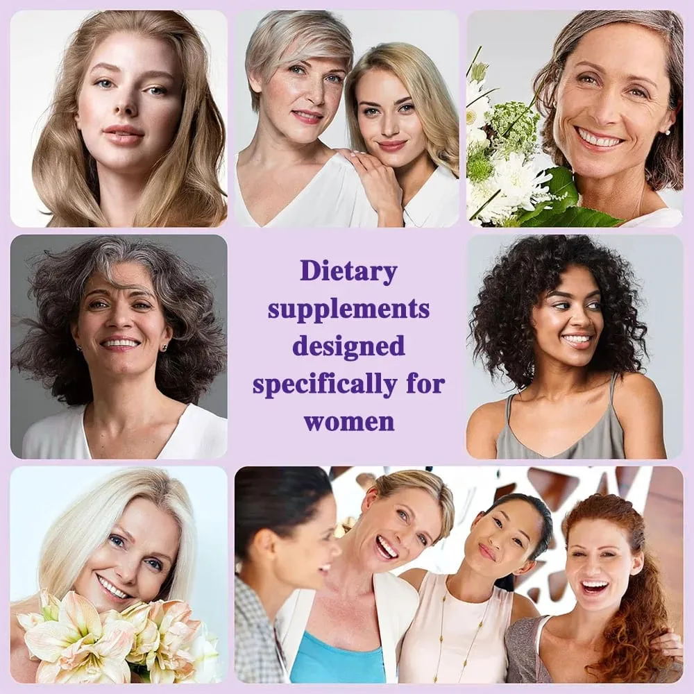 1000mg Hormone Support - Menopause Supplements for Women - Supports Natural Hormonal Balanc Monthly Comfort and Wellness