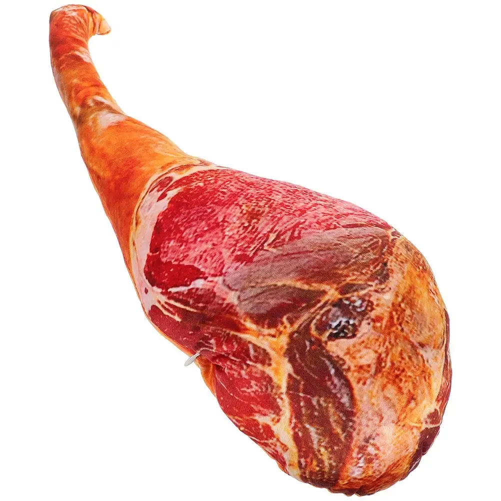 3D Ham Design Pillow Comfortable Cushion for Living Room Bedroom Nap Funny Decorative Meat Shape Throw — image 4