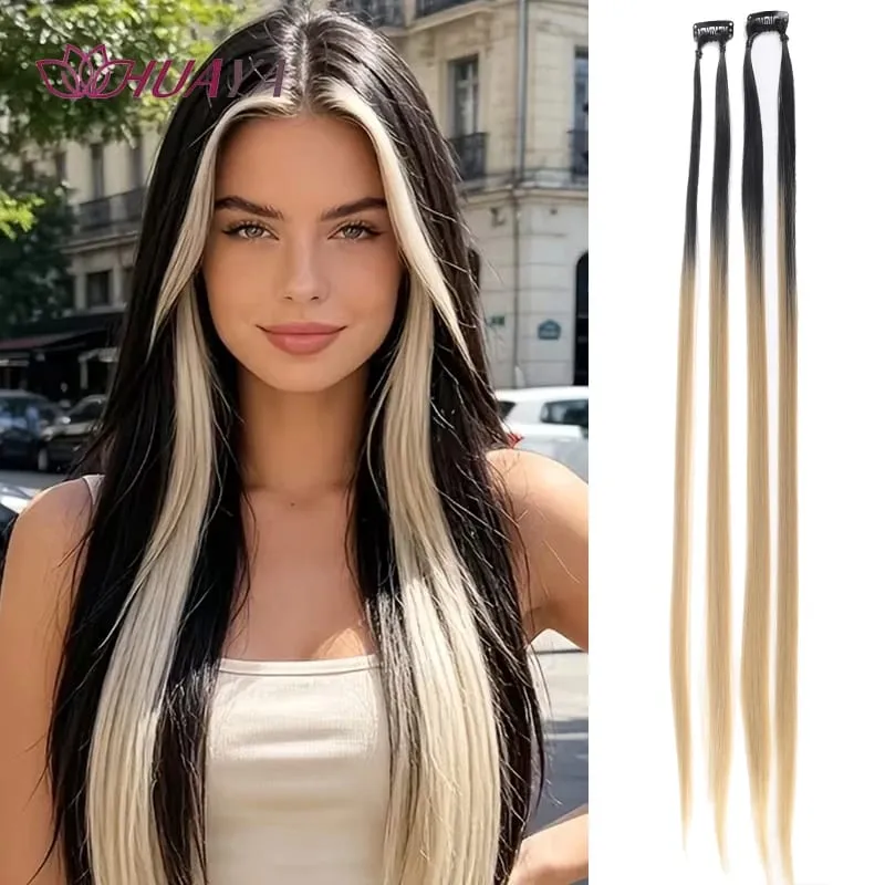 24‑Inch Clip‑in Face‑Framing Highlight Synthetic Hair Extensions Easy to Wear Suitable for Daily Look Parties and Cosplay — image 9