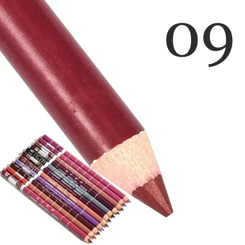 Delineador labial antiincrustante profissional, 28 cores, caneta de batom profissional, à prova d'água, lápis de contorno labial, maquiagem duradoura, delineador cremoso