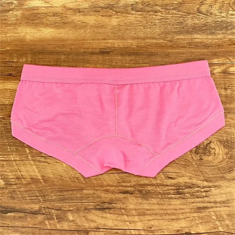 Cuecas masculinas sexy modal rosa, simples e confortável, bolsa convexa em u, cintura baixa, slim fit, plus size, cuecas masculinas — image 2