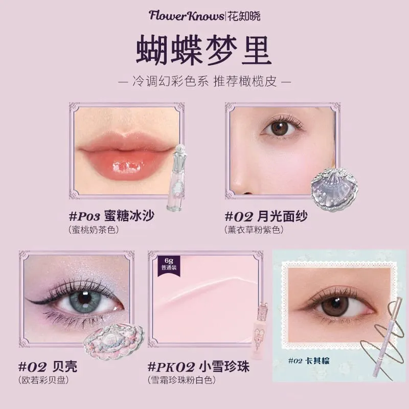 Flowerknows All-in-One Set Hadiah Mekap Penyamar Pemerah Mata & Lip Glaze Kit Flower Know Full Maquillage Professionnelle — image 7