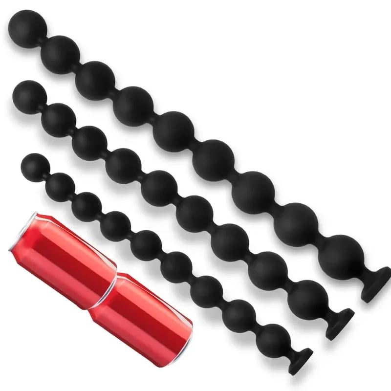 45/55/66 cm Långa analpärlor Bollar Dildo Butt Plug Sexleksaker för män Kvinnor Vaginal Plug BDSM Onani Prostata Massage Buttplug — image 4