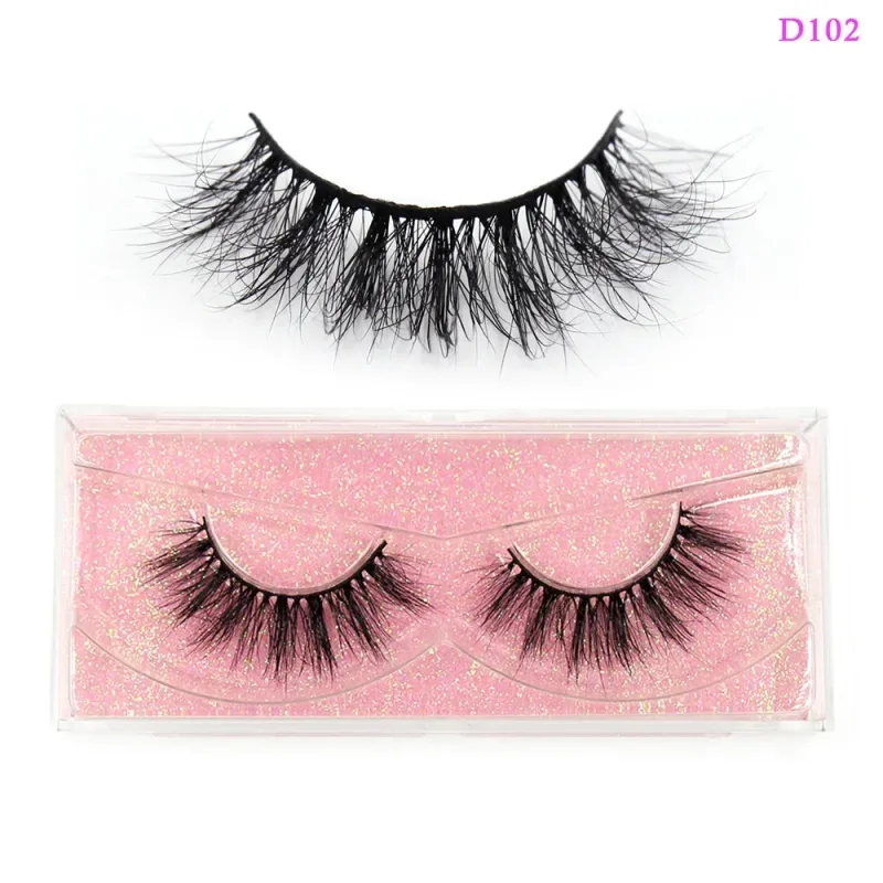 3D Mink Lashes Soft Hair False Eyelashes Fluffy Volume Wispy Fake Eyelashes Extension Makeup