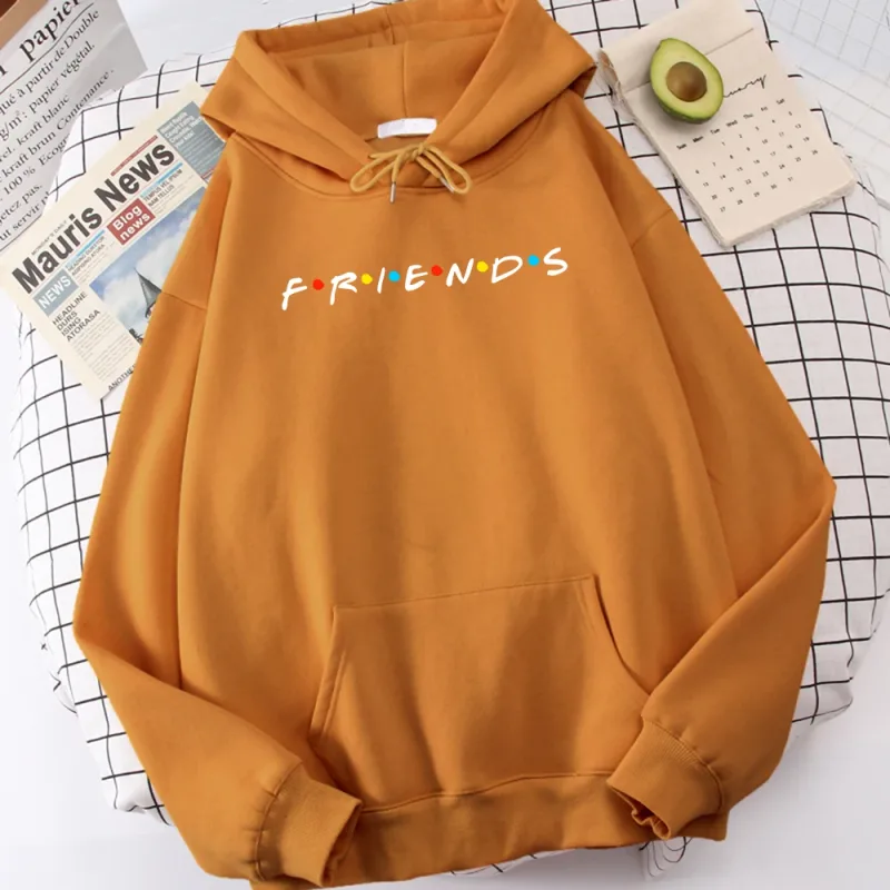 Sitcom Movie Friends Tryckt Luvtröja för män Koreansk fleecetröja Enkel Crewneck Hooded Street Oversize Höst Herrkläder — image 5