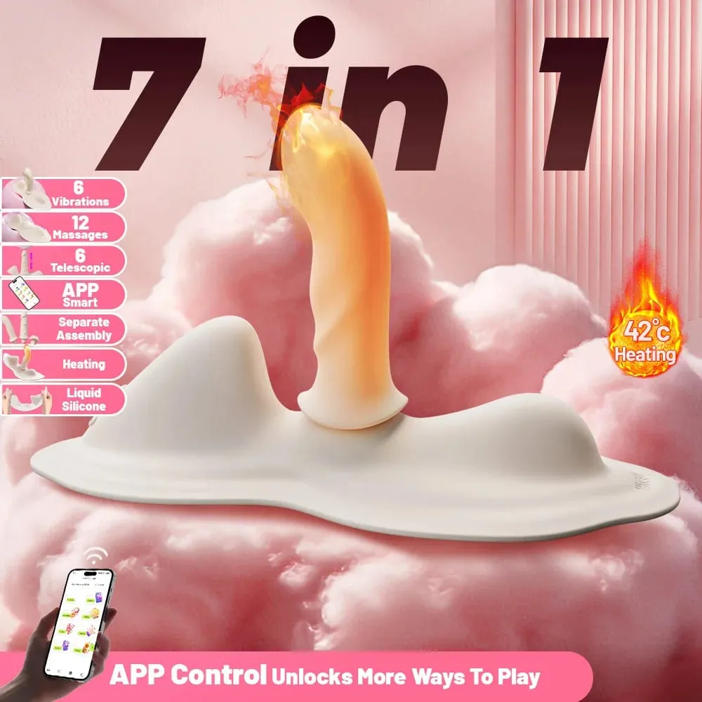 Thrusting Vibrator Separable Cushion Massager APP Control Heating Dildos Vibrator Clitoral Anal Stimulator Sex Toys para sa Babae — image 2