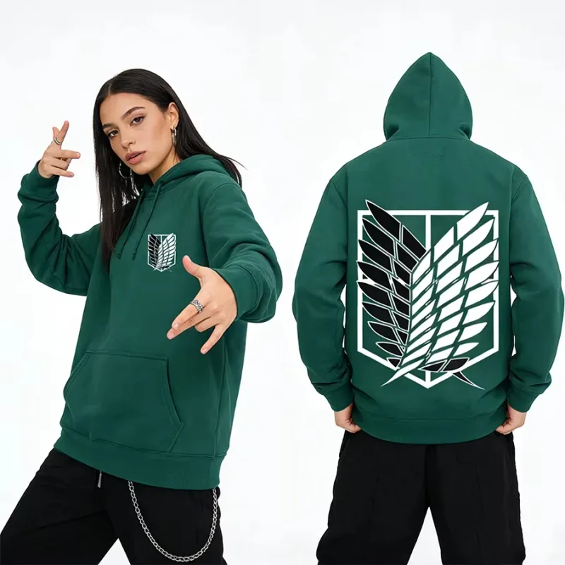 2026 Attack on Titan Men's Hoodie Anime Hoodies Men and Women Streetwear Pullover Harajuku Shingeki No Kyojin Hoodies Sweatshirt — image 9
