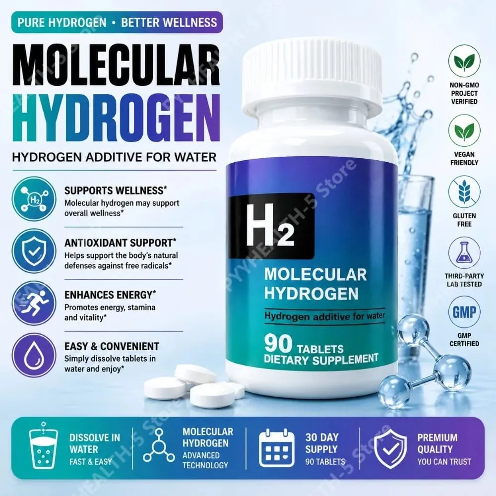 Hydrogen Water Tablets 90 Count Molecular Hydrogen H2 Water Additive with Magnesium for Daily Hydration Support — image 1