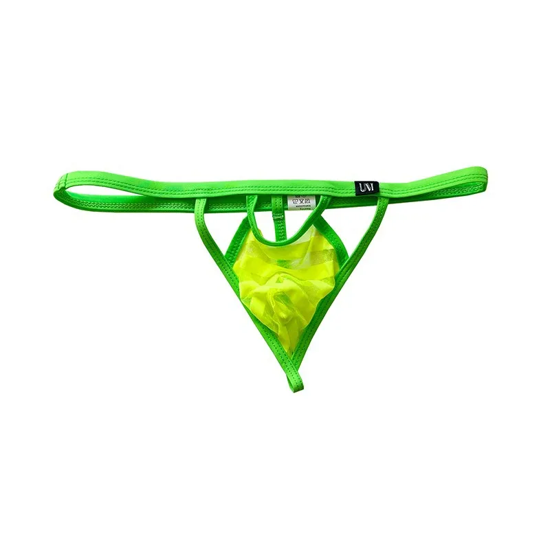 New See-through Mesh Low Rise Mens T-Back Thong Thin Stretch Soft Breathable Lightweight Sexy Underwear — image 2